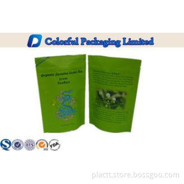 Plastic Tea Coffee Foil Lined Matte Black snack food packag